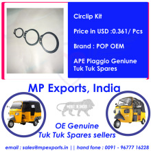 Ape Piaggio Tuk Tuk Spares Circlip Kit